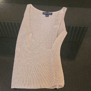 Ellen Tracy Gold Knit Sweater Size S